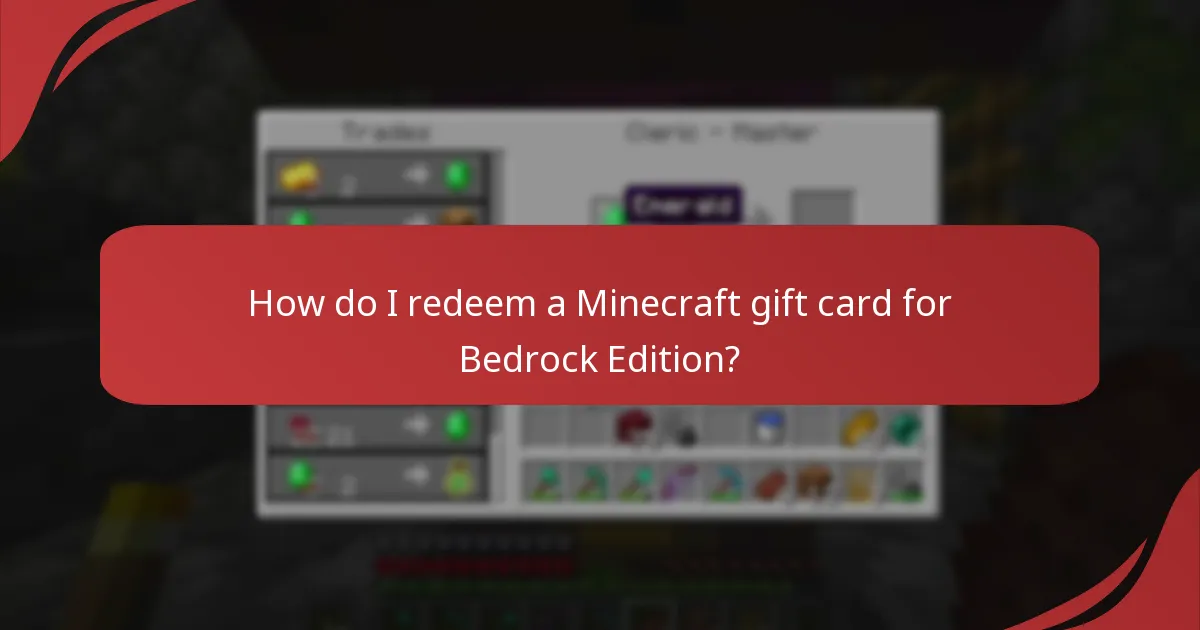 What do I need to link my Minecraft account for gift card redemption?