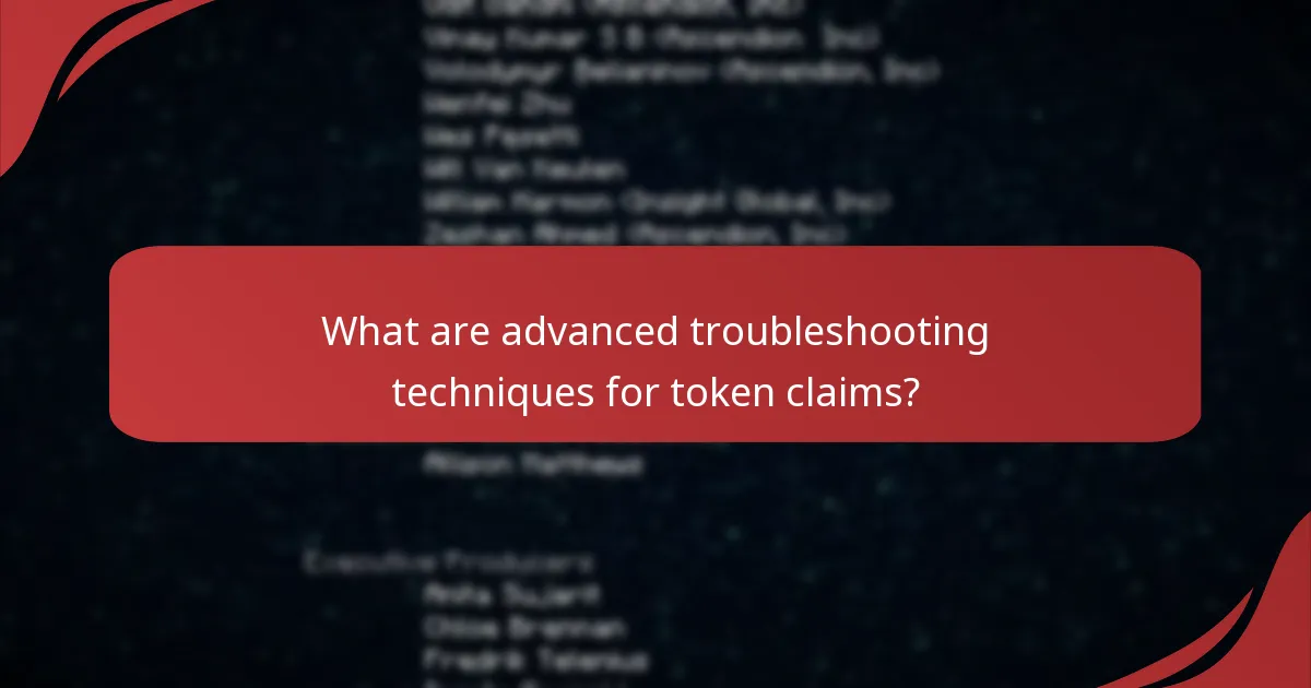 How can I troubleshoot token claim issues?